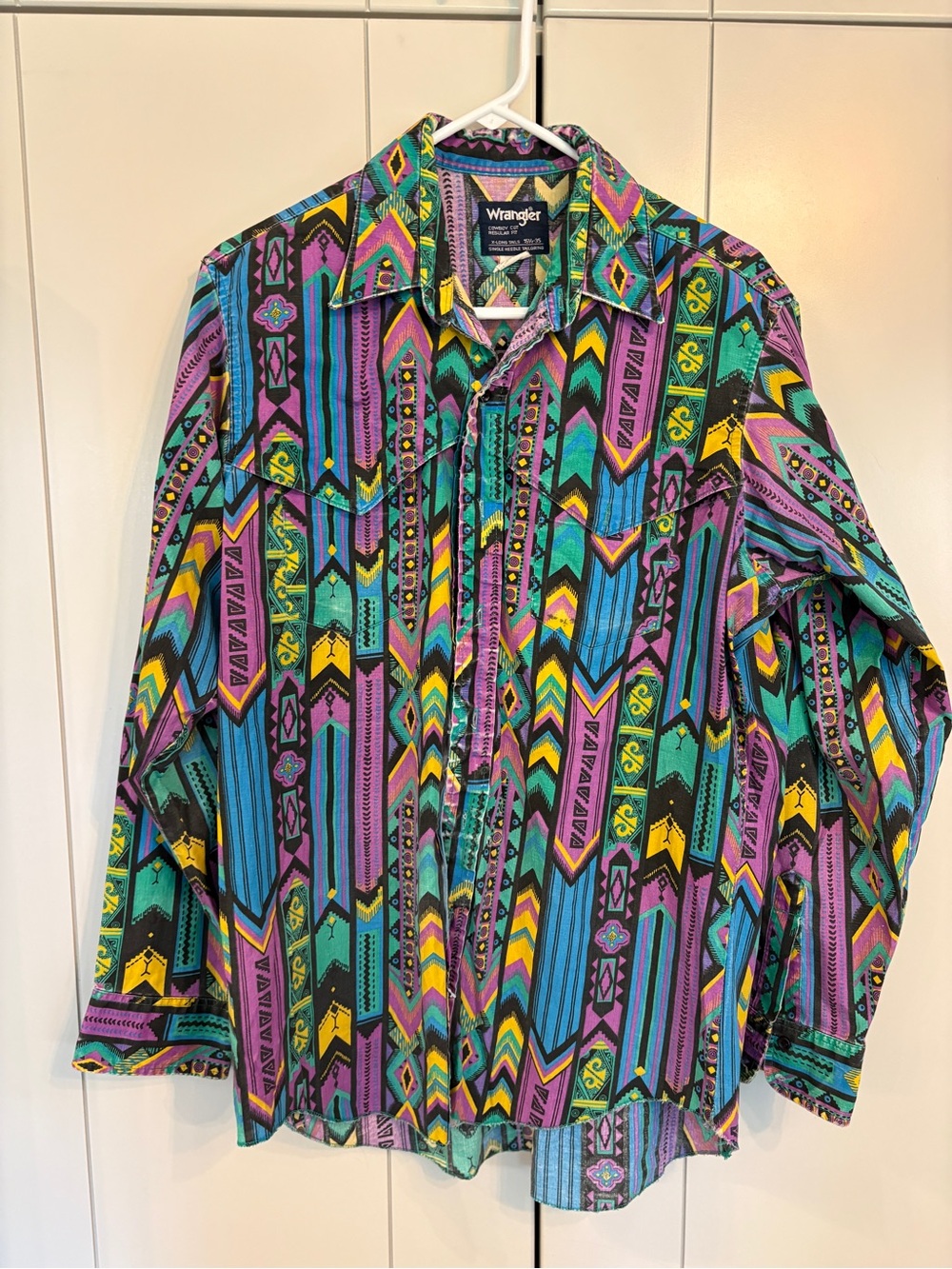 Wrangler Multicolor Aztec-Print Button-Front Shirt